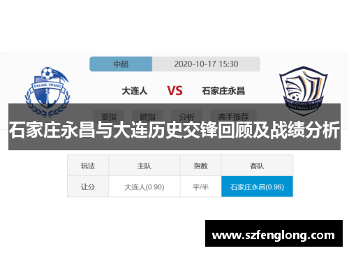 石家庄永昌与大连历史交锋回顾及战绩分析